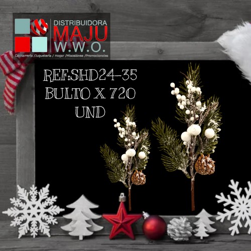 Pin Navideño Escarchado X8 Petalos De 31C