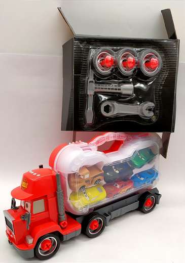 8612-10 Camion Gigante Con Carros Y Herramienta Ti