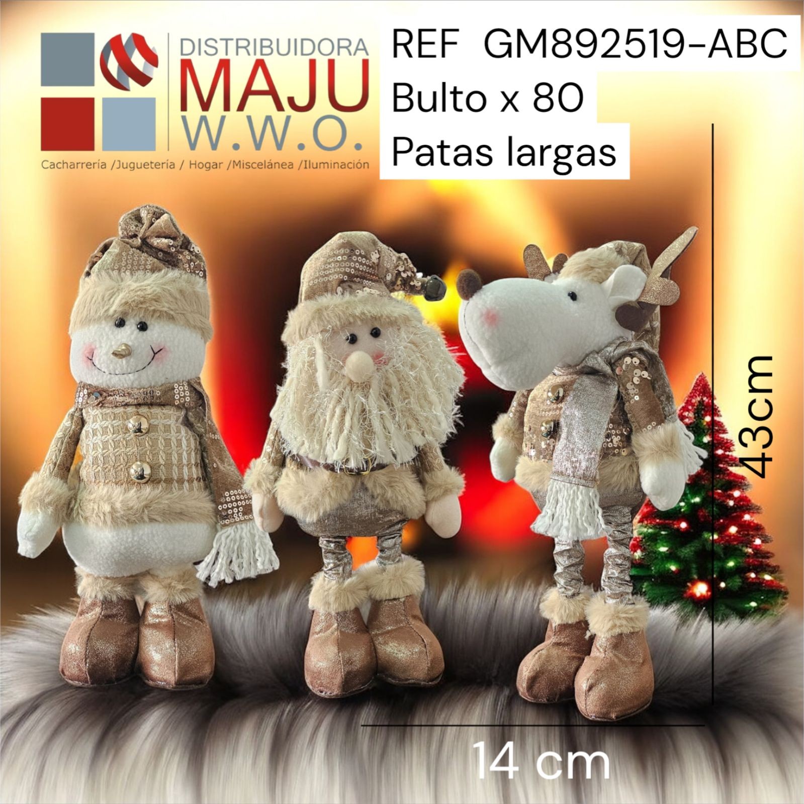 Decoracion Navidad Santa, Snowman Y R