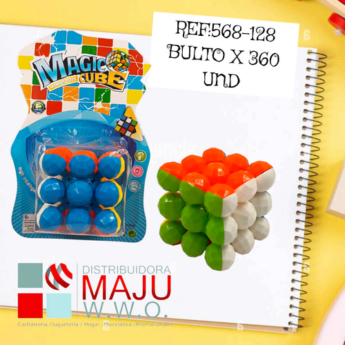 568-128 Cubo De Rubik 3X3 Colores En Blister Forma