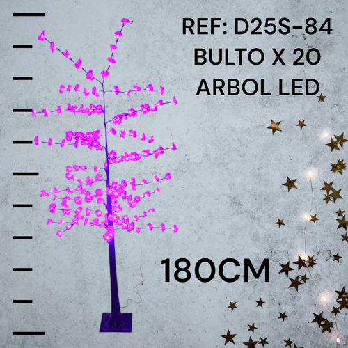 Arbol Para Exterior Dorado Luces Led Vario