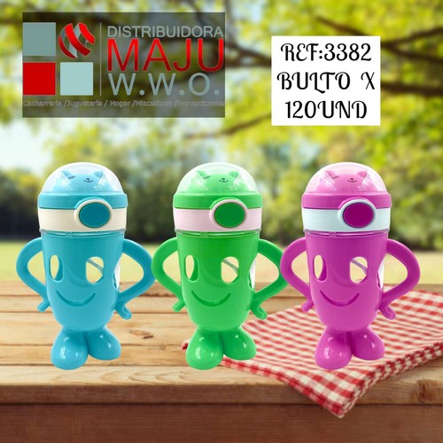 Vaso Para Niños Con Pitillo Con Carita Feliz