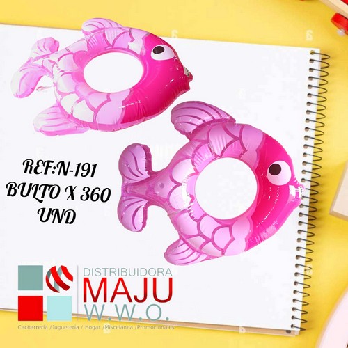 Inflable Para Piscina Rueda Pescado Dos Colo