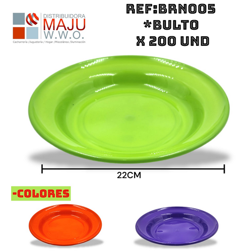 Plato Plastico Semi Hondo