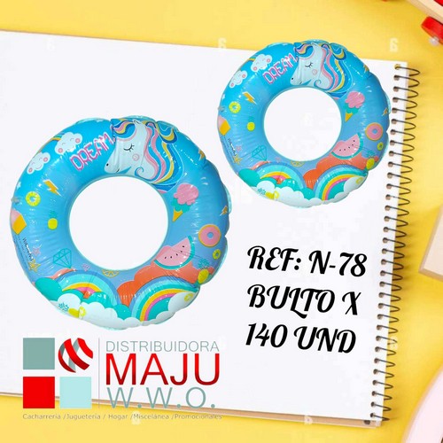 Inflable Para Piscina Rueda Unicornio 80Cm