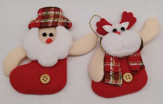 21-15 Bolsa X 12 Pcs Figuras Decorativas En Tela