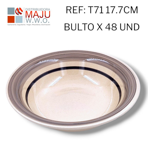 Plato Ceramico Sopero Multicolores De 7 Pulgad