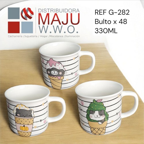 Pocillo Mug Diseño Gatos Helado-330Ml