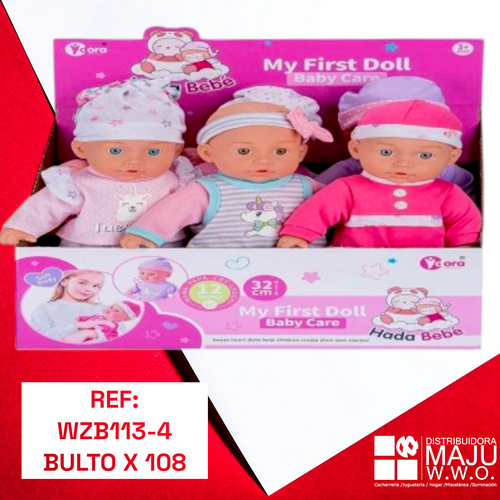 Bebe Para Niñas Con 12 Sonidos De 32 Cm S