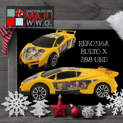 Carro Deportivo Grande En Bolsa Con Stickers