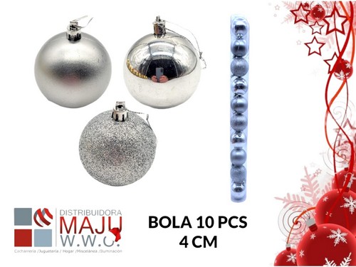Bolas Navideñas Medianas Surtidas Medida 4