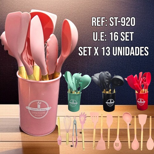 Juego De Cubiertos Para Cocina Antirayones