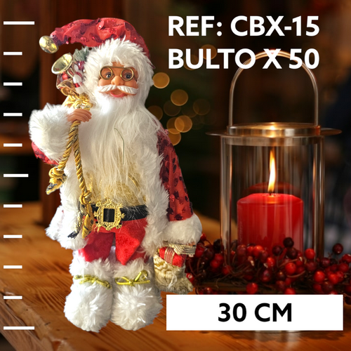 Muñeco De Navidad Santa Claus Blanco Y Rojo