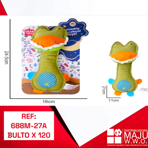 Sonajero Para Bebes Peluche De Dinosaurio