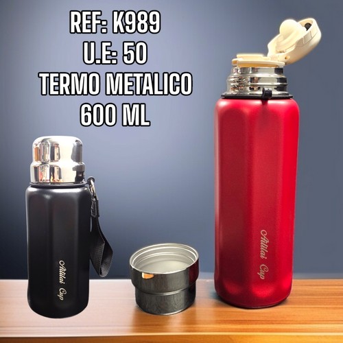Termo Metalico Colores De 600Ml