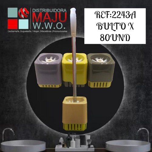 Cepillo Para Baño Con Brazo Metalico Con Rej