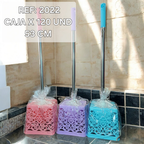 Cepillo De Baño Base Rectangular Diseño Flora