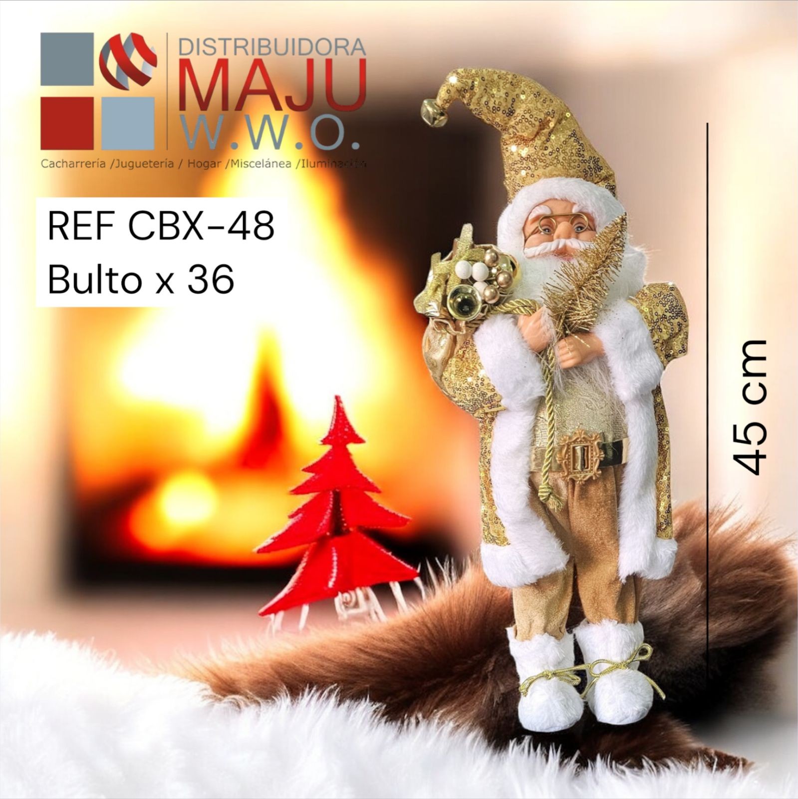 Muñeco De Navidad Santa Claus Amarillo Y Ca