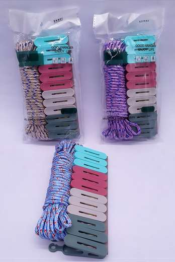 Juego De Pinzas Con Lazo (Colgadero)