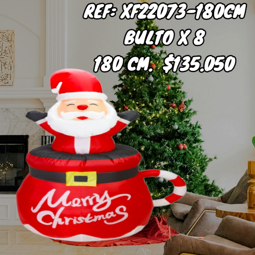 Inflable Navideño De Papa Noel En Un