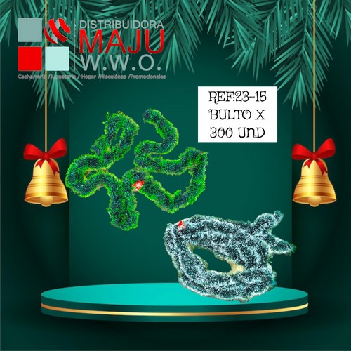 23-15 Guirnalda Navidad Punta Blanca De 9M X 11Cm