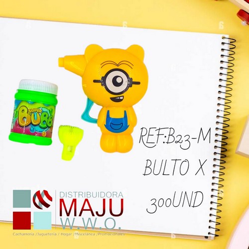 Burbujero Con Diseño De Minions 10X10Cm {Do8