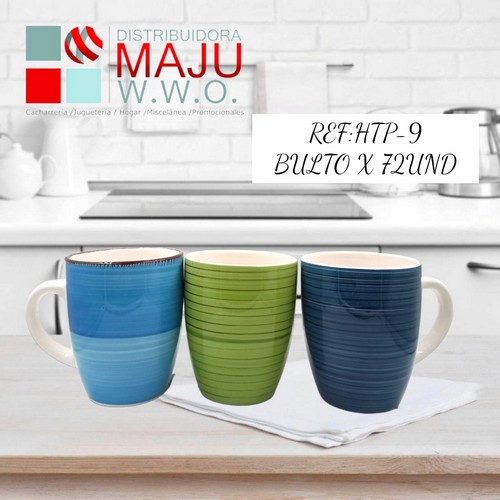 Pocillo Con Diseño En Lineas En Varios Color