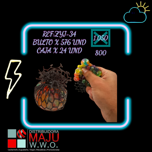 Bolitron Con Biogel En Malla Negra C
