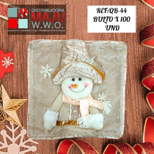 Forro Cojin De Navidad Personajes En Relieve