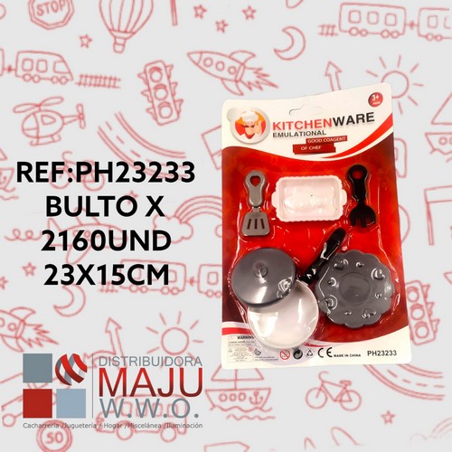 Mini Juego De Cocina En Blister X6Pcs 23X1