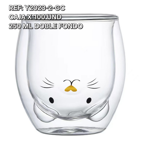 Vaso De Gato Corazon 250Ml Doble Fondo