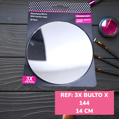 Espejo Diametro 14 Cms Con Chupas