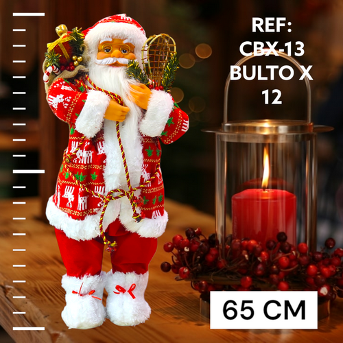 Muñeco De Navidad Santa Chaqueta Con Estamp