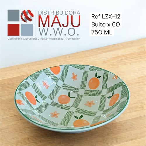 Plato Hondo Colores/Diseños Vivos Ceramica1