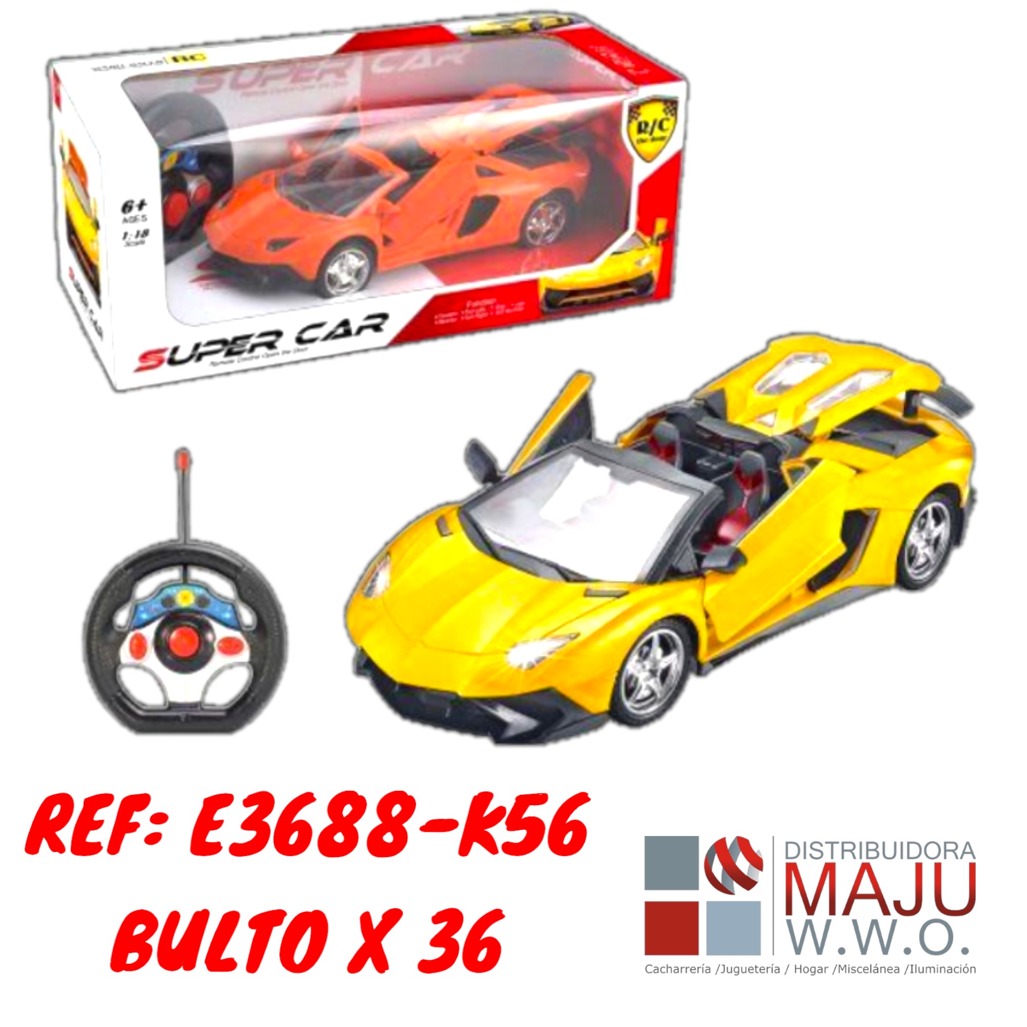 Carro De Lujo Con Control Remoto A Pila