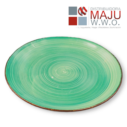 Plato Ceramico Redondo De 19Cm Colores Vari