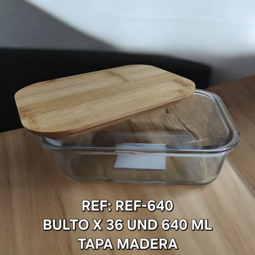 Refractaria Tapa Tipo Madera 640Ml