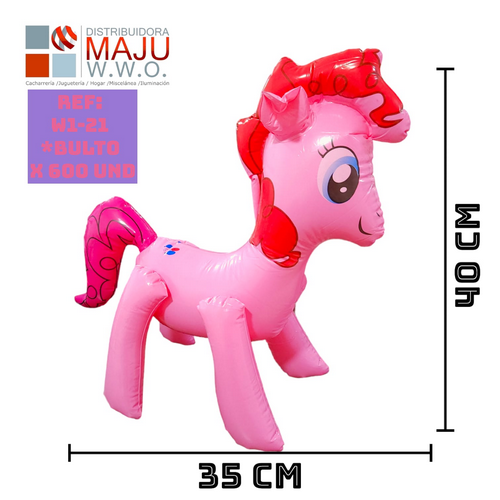 Animal Inflable Pony Colores En La Crim