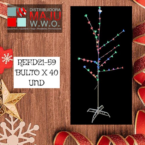 Chamizo Plateado Con Luz De Navidad 150Cm