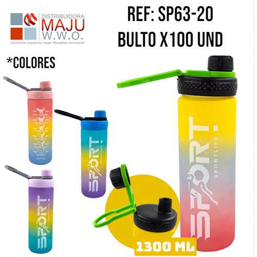 Botilo Degradado Tricolor 1300Ml Colores V