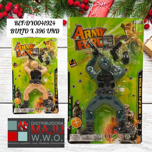 Muñeco Arrastre Bajo Cuerda Army Para Ni