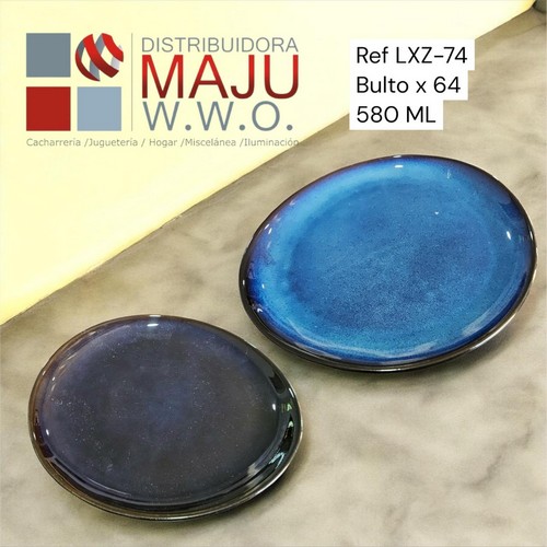 Plato Ovalado Elegante Liso Brillante Vario