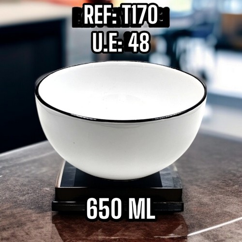 Tazon Ceramico Hondo Linea Borde De 650Ml
