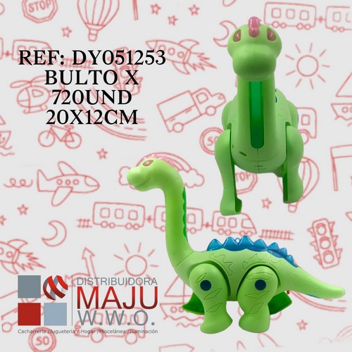 Brontosaurio Con Movimiento Luz En Bolsa