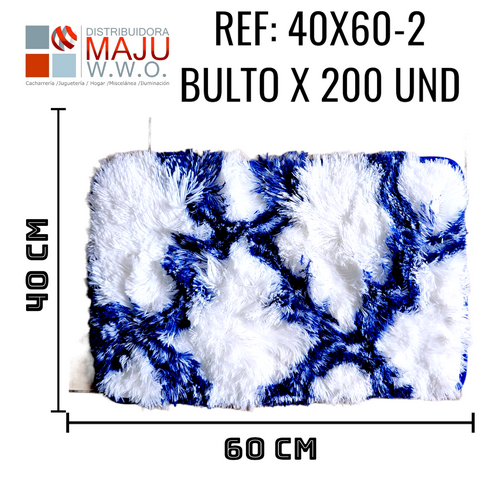 Tapete Felpudo Bicolor Diseños Varios
