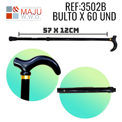 Baston Metalico Escualizable De 57X12Cm {Do8