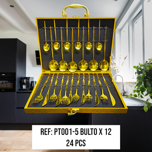 Set De Cucharas En Maletin (24 Pcs) Color