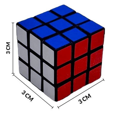 668D-30 Cubo Rubik Mini 3 Cm Fondo Negro