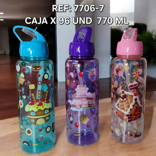 Botilo 770 Ml Redondo Decoracion Cup Cake