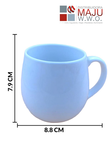 Taza Ceramica Blanca Grande De 7.9X8.8Cm